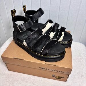 Dr. Martens Black and White Sandals